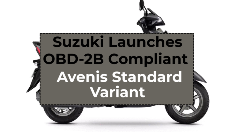 Suzuki Launches OBD-2B Compliant Avenis Standard Variant