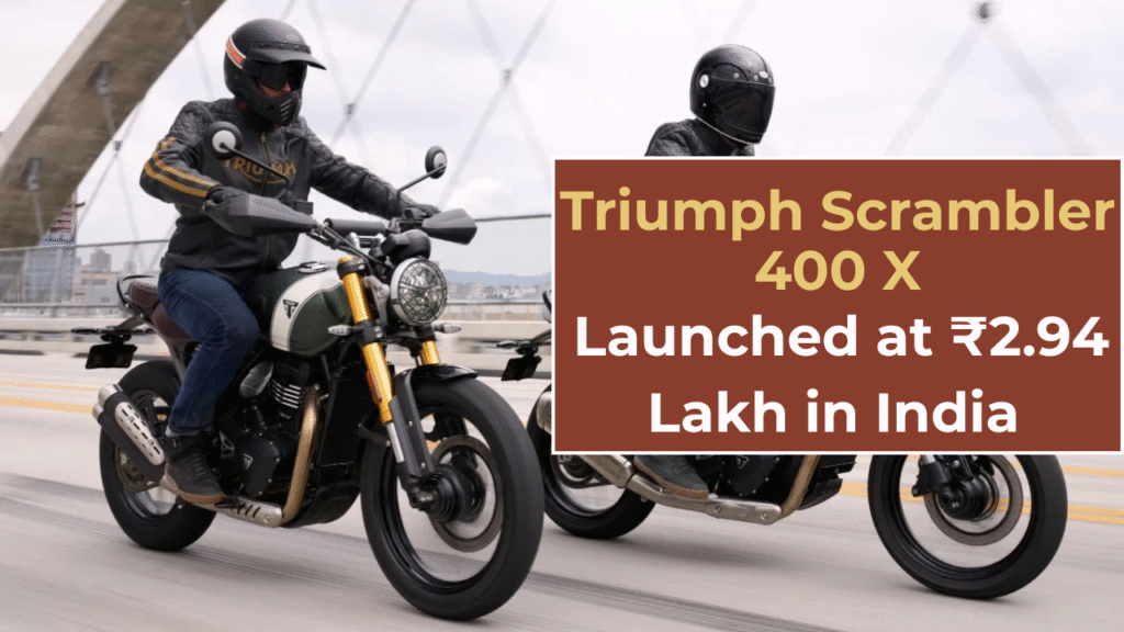 Triumph Scrambler 400 X Launched at ₹2.94 Lakh in India